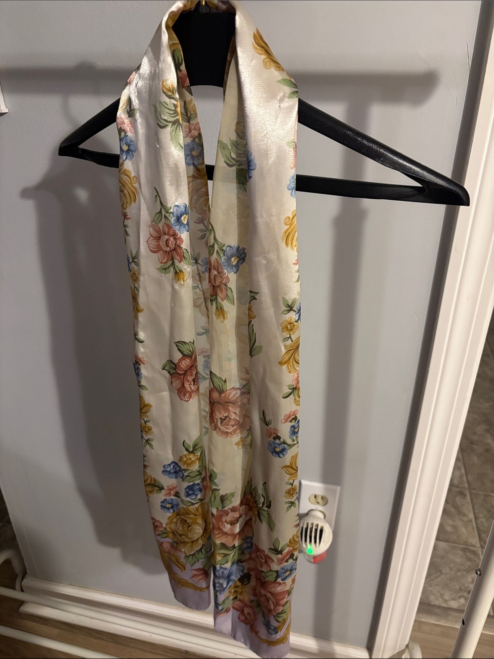 Vintage Coquette Mobwife Quiet Luxury Floral Satin Scarf